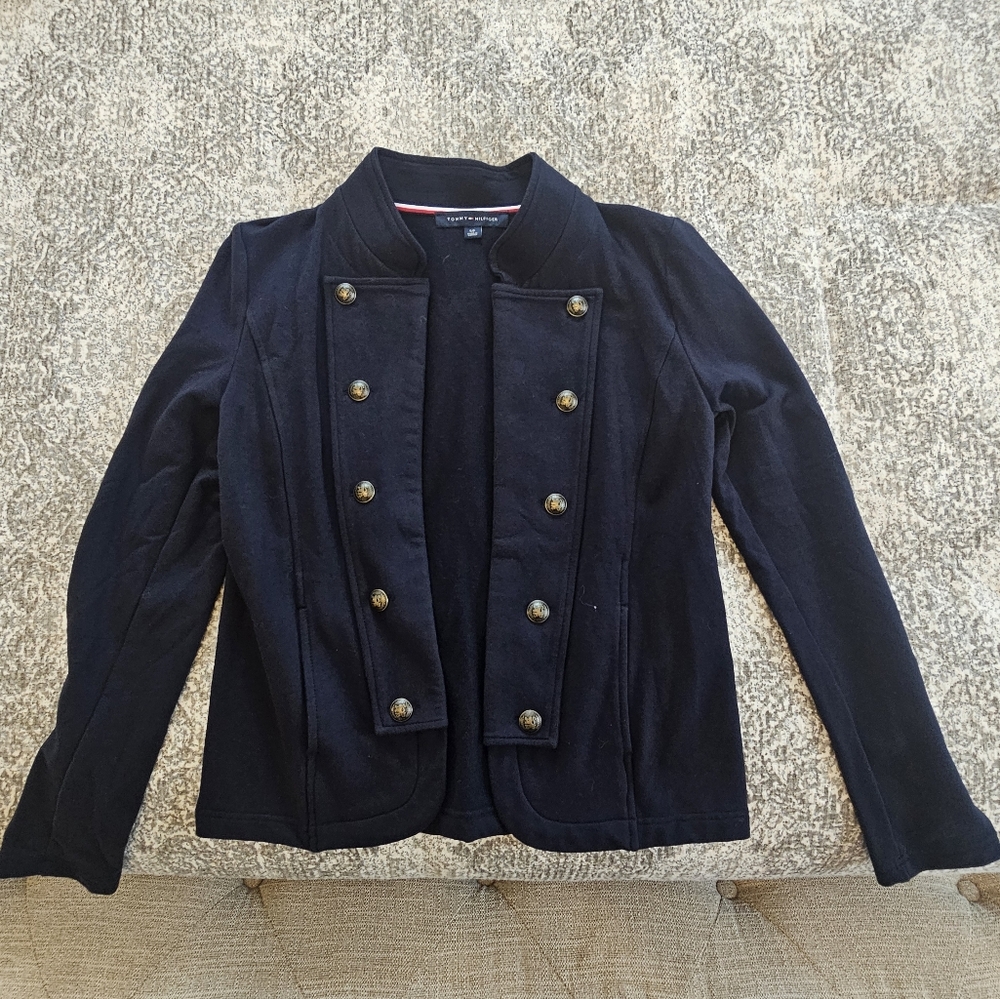 Tommy Hilfiger Black Military Style Jacket